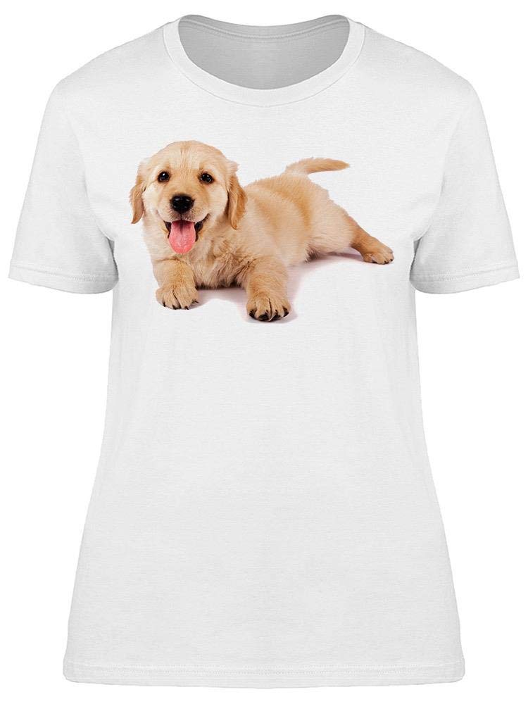 Golden Retriever Puppy T-Shirt for Women - Cute Dog Lover Casual Tee for Everyday Wear, Gifts & Dog Mom Outfits