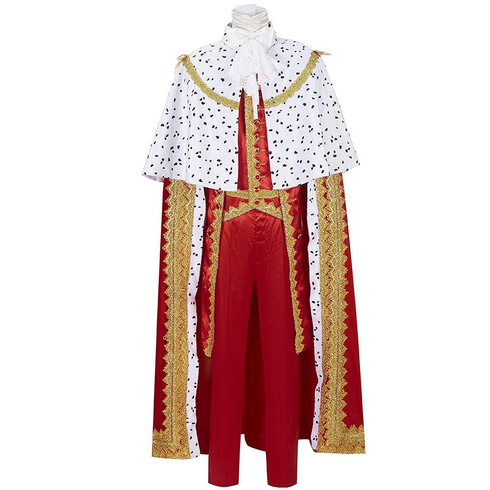 UPUPCOS Hamilton King George III Cosplay Costume for Boys - George Washington Halloween Suit with Coat | Musical Theater Costume for Halloween, School Plays & Historical Reenactments
