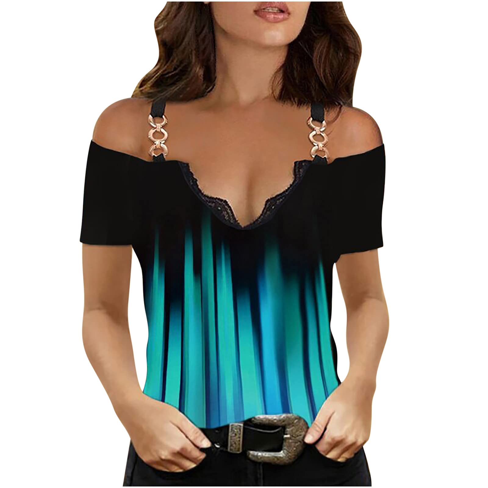 Women's Summer Lace Splicing Tank Tops - Butterfly Graphic Sleeveless Blouse & Cami Shirts for Casual Wear, Beach Outfits, and Summer Fashion