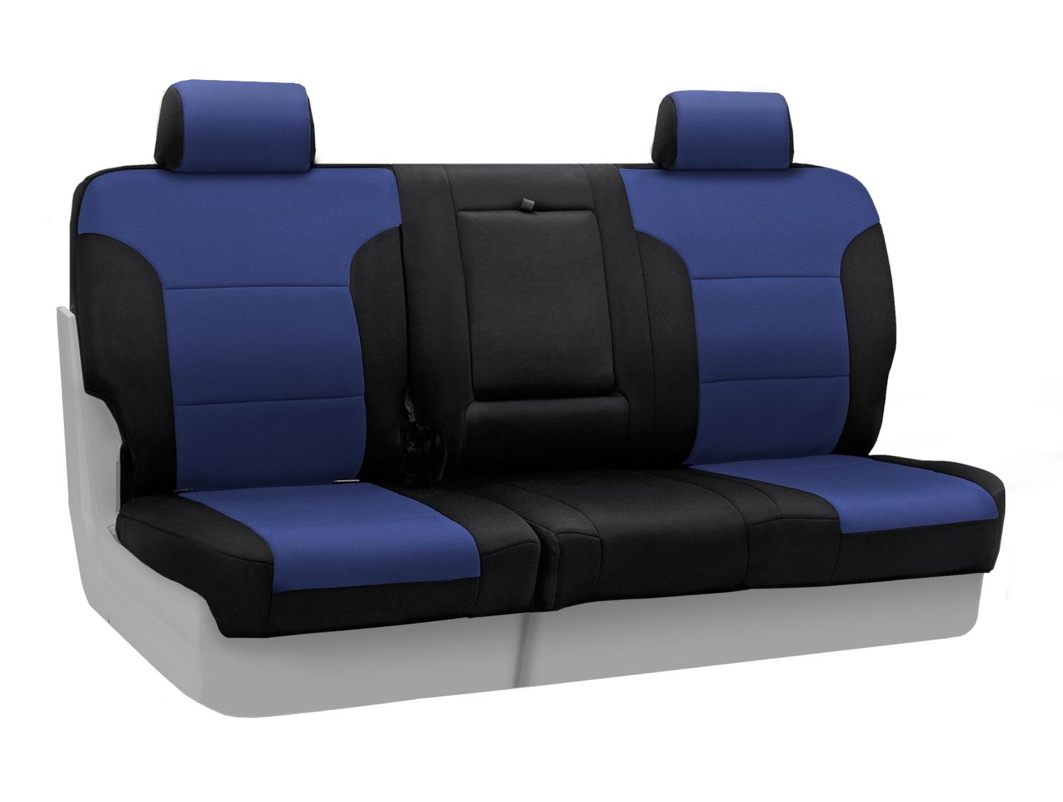 Coverking Custom Fit 60/40 Bench Seat Cover for Ford Excursion - Neosupreme Navy Blue & Black | Durable Protection for Trucks & SUVs | Perfect for Road Trips, Camping & Daily Commute