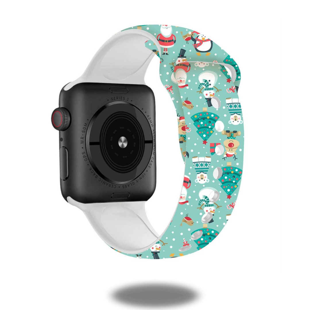 Festive Christmas Bands for Apple Watch - Holiday-Themed Replacement Straps for Series 9/8/7/SE/6/5/4/3/2/1 - Perfect for Holiday Parties, Gifts & Winter Fashion Accessories