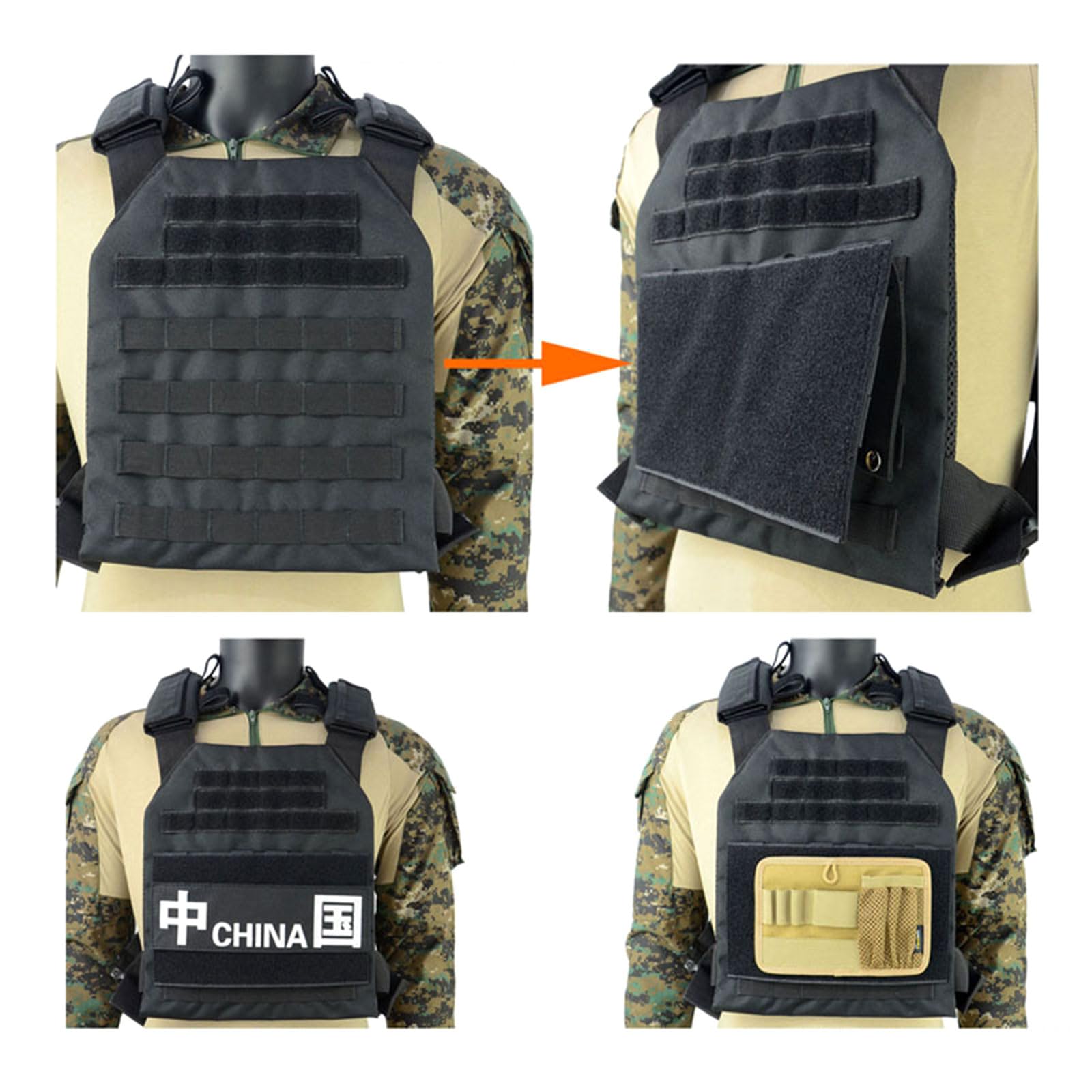 HEYXI Tactical Hook and Loop Patch Display Board - Molle Panel for Military Gear & Tactical Accessories - Perfect for Organizing Patches on Vests, Backpacks & Tactical Equipment