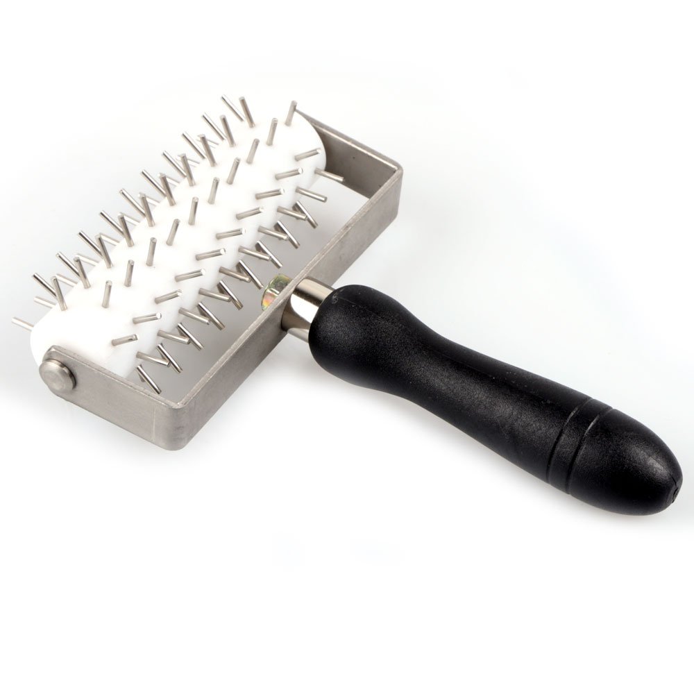 Hanason Stainless Steel Pizza Dough Roller with Plastic Handle - Professional Dough Docker for Perfect Crust - Ideal for Home Baking, Pizza Making, and Italian Cooking