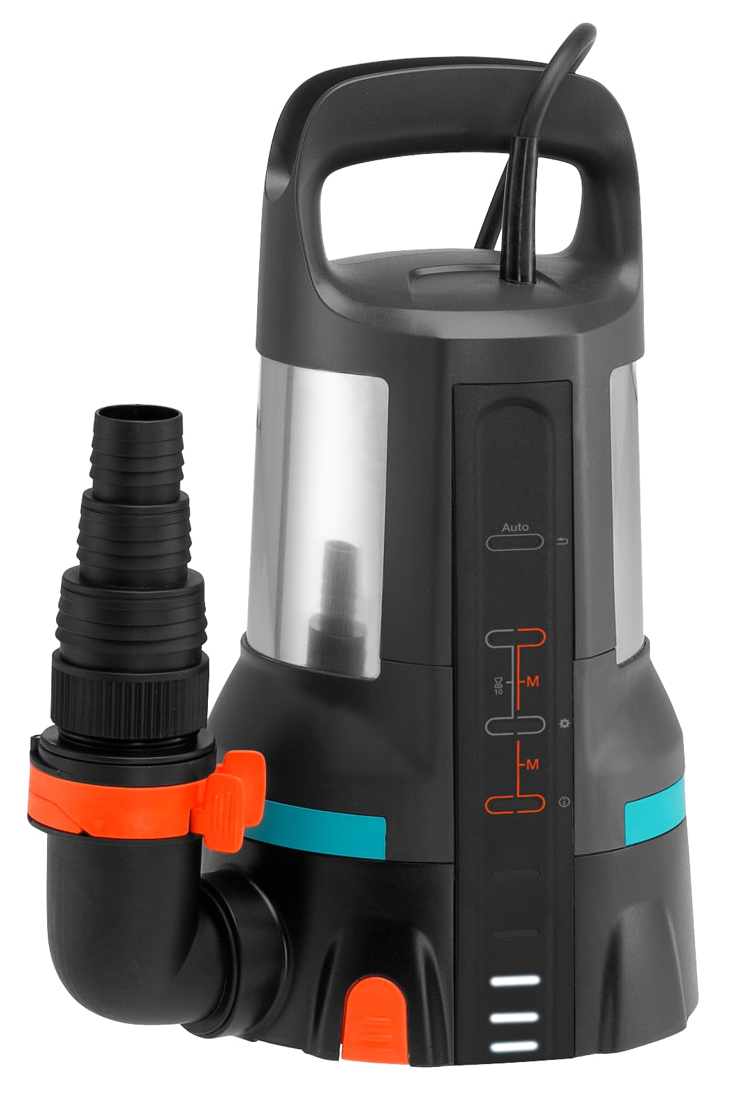 Gardena 17000 Aquasensor Submersible Clean Water Pump - 750W, 17000 l/h Flow Rate, Flat Suction to 1mm, Quick Coupling System - Ideal for Garden Ponds, Fountains & Water Features (Model 09036-20)