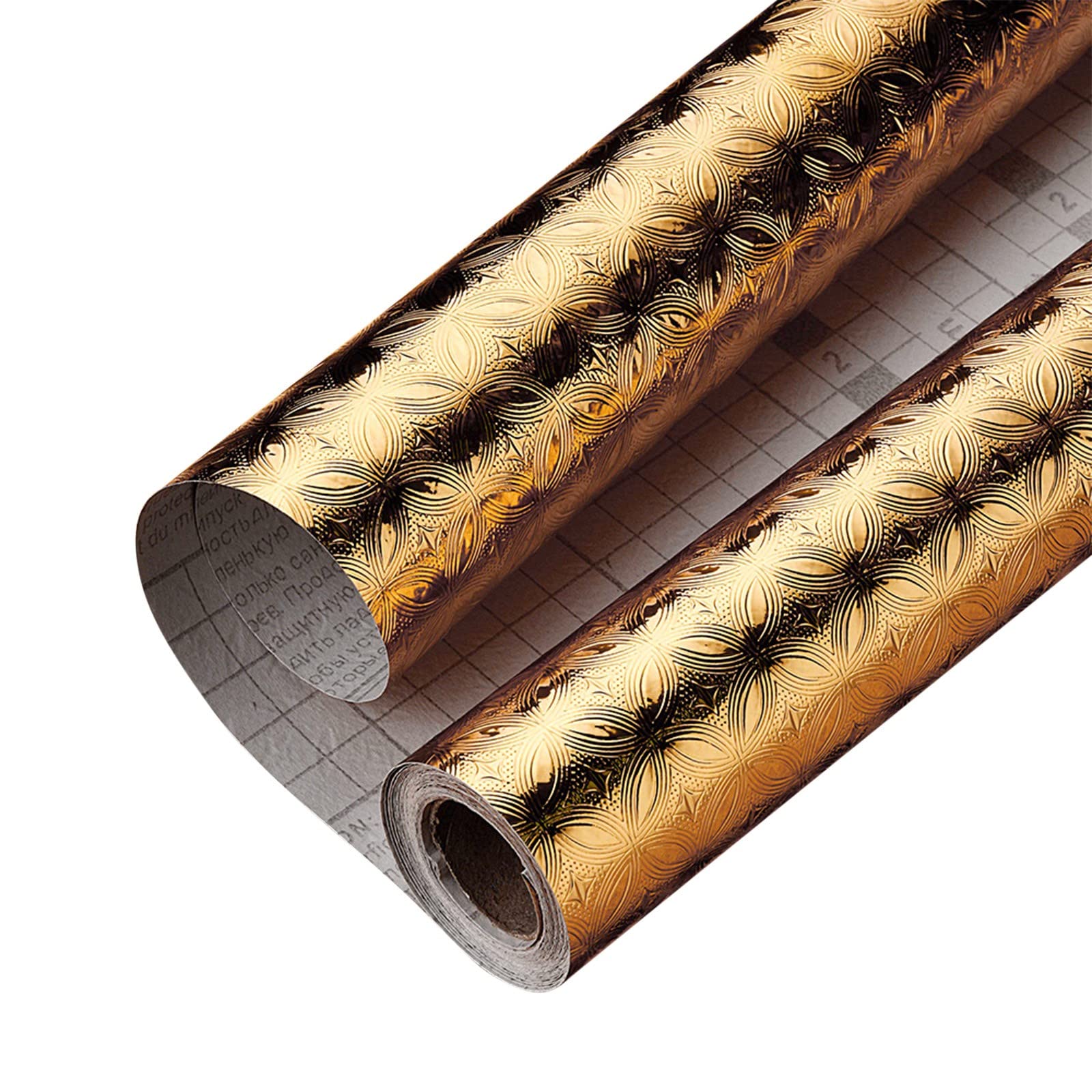 Waterproof Self-Adhesive Kitchen Stickers - Heat Resistant Aluminum Foil Countertop & Drawer Liners for Stove Walls (Copper Coins Design) | Perfect for Kitchen Renovation & Cabinet Protection