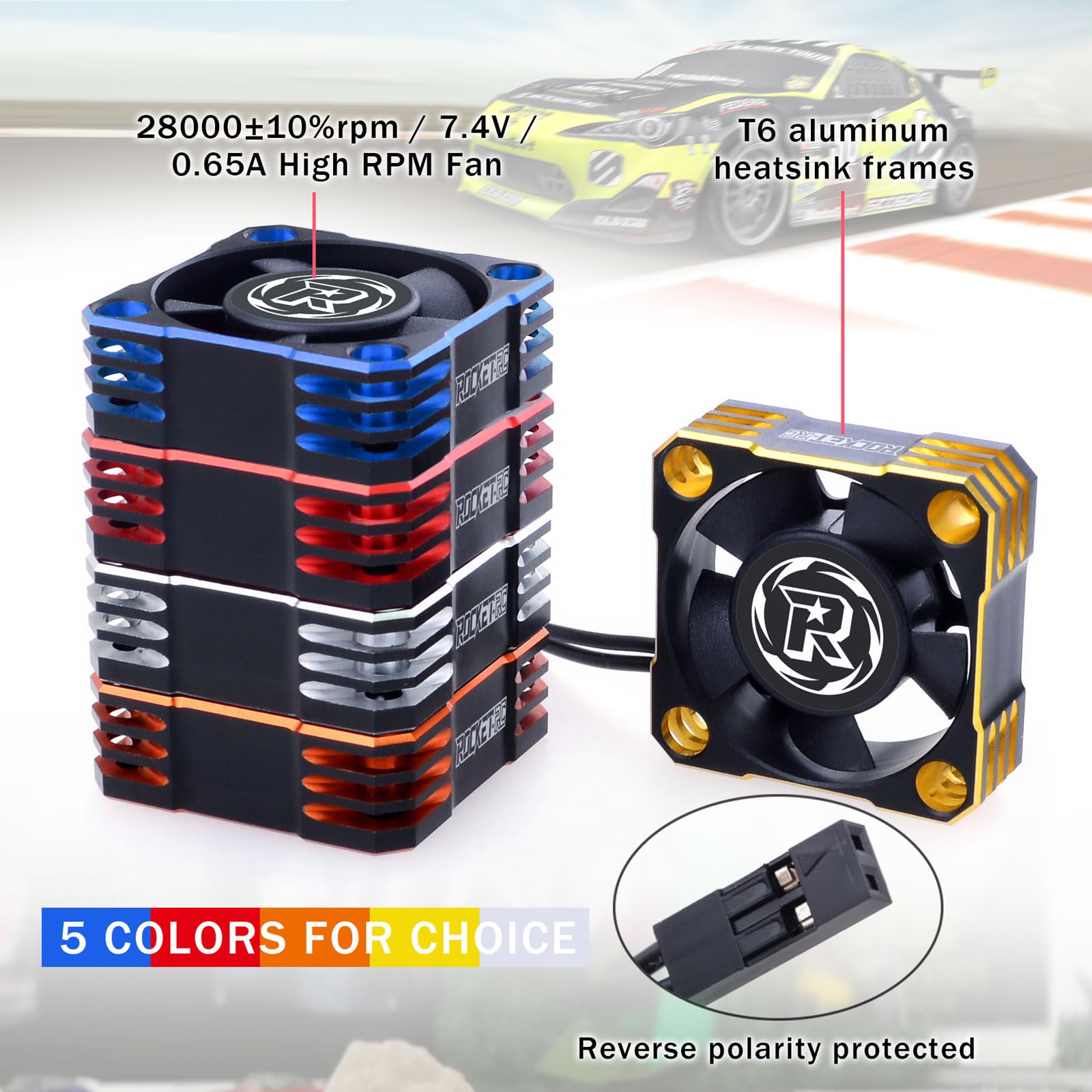 High-Speed 30mm RC Cooling Fan - 28000RPM Aluminum Heatsink for ESC & Motor Cooling | Compatible with 1/8 1/10 1/12 Scale RC Cars & Trucks (Silver) | Perfect for Drift Racing, Off-Road Bashing & High-Performance RC Models
