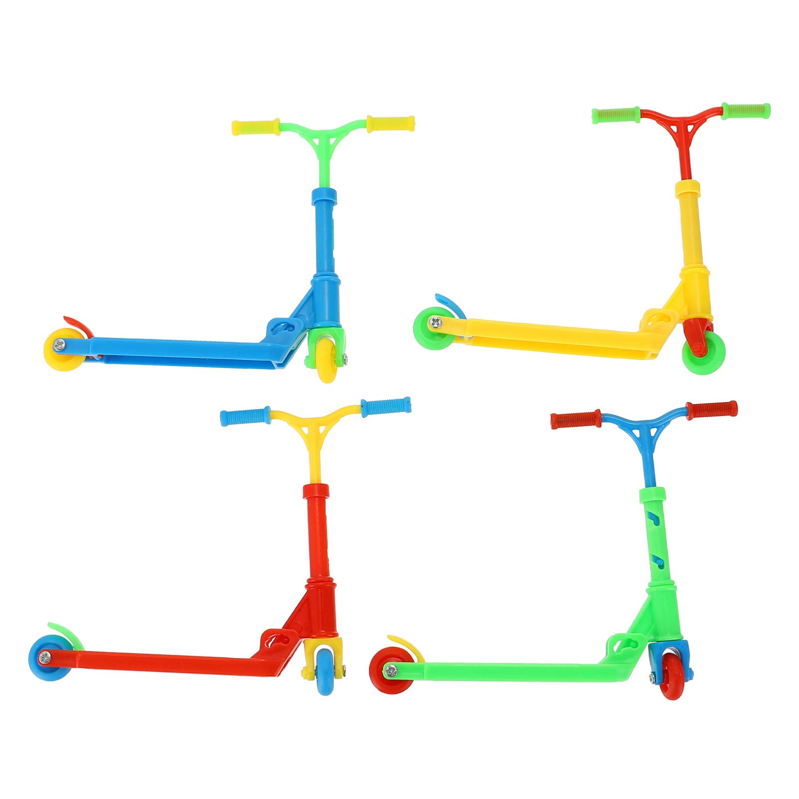 VOSAREA 4Pcs Kids Finger Skateboards - Mini Finger Scooters & Fingertip Movement Toys for Children - Fun Party Favors, Stress Relief & Exercise Toys for Office, School & Home Play