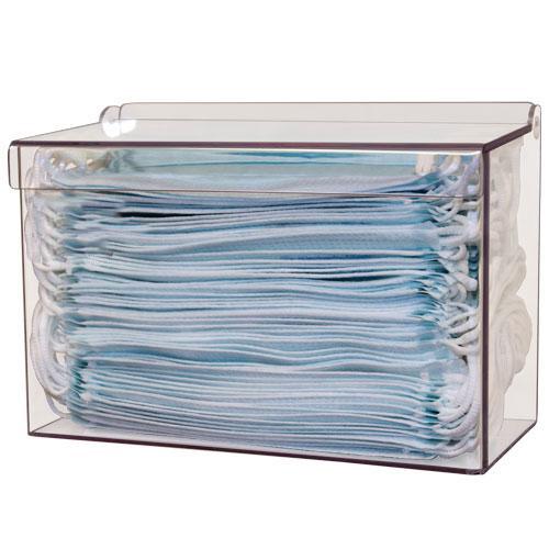 Disposable Earloop Face Mask Dispenser - Clear Plastic Box for Easy Storage & Dispensing - Perfect for Home, Office & Healthcare Facilities