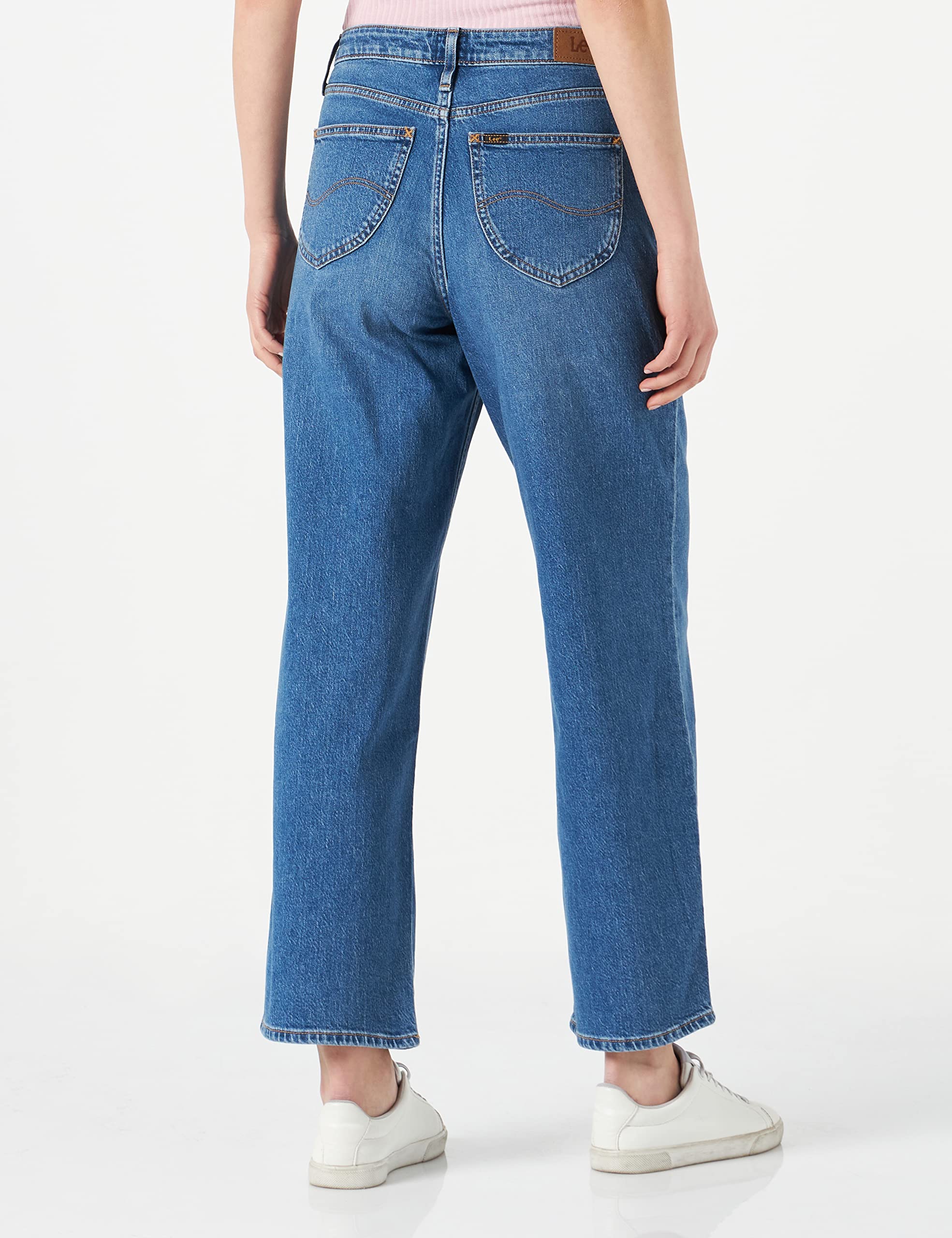 Lee Women's Wide Leg Long Jeans - Comfortable High Waist Denim Pants for Casual Wear, Work & Everyday Outfits | Plus Size Options Available