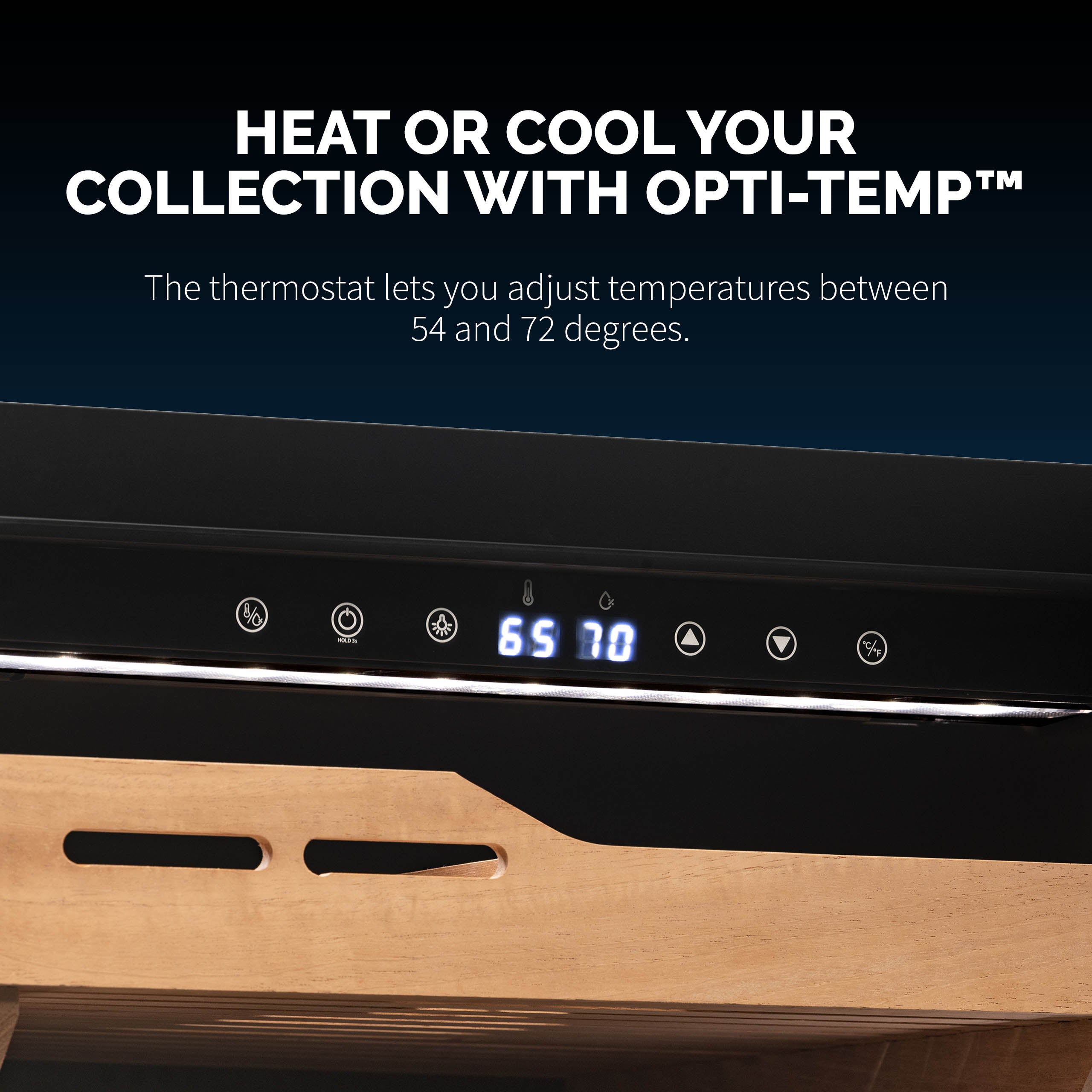 Newair® 840 Count Electric Cigar Humidor with Built-In Hygrometer - Premium Cigar Storage for Home, Office, or Lounge - Perfect for Cigar Enthusiasts and Collectors