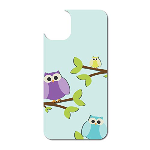 Blue Purple Yellow Owls