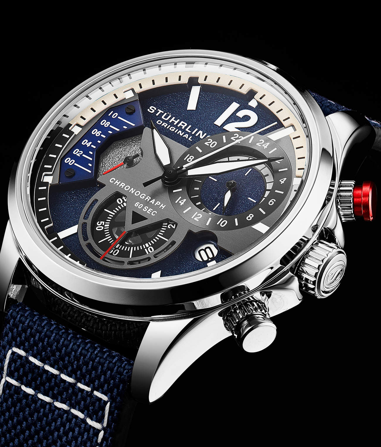 Cordura 4029 Quartz 45mm Aviator Watch - Durable Military-Grade Timepiece for Outdoor Adventures & Aviation Enthusiasts