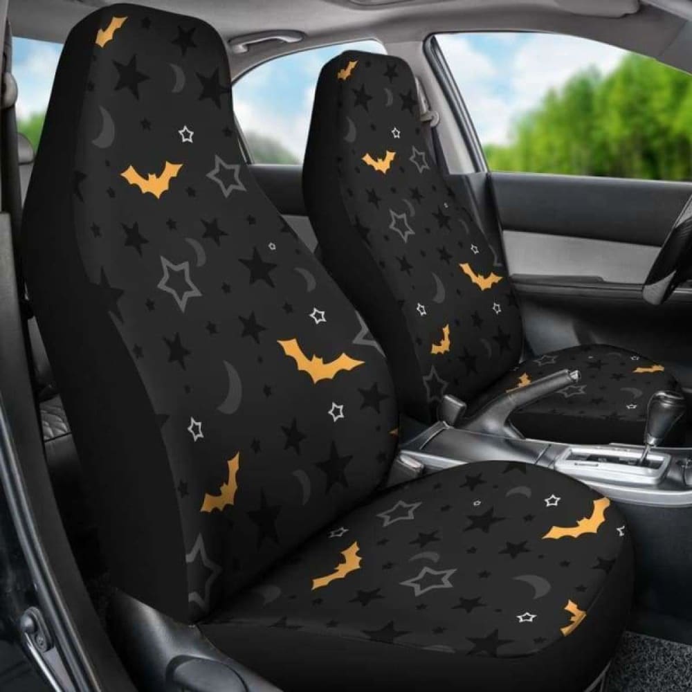 Bat Halloween Car Seat Covers - Spooky Themed Seat Protectors for Cars, Trucks & SUVs | Perfect for Halloween Decorations, Costume Parties & Themed Events