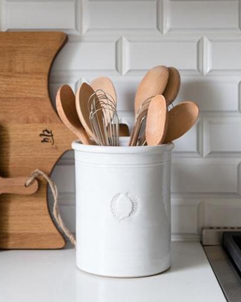 Farmhouse Style Miller Crocks - Handmade Ceramic Storage Jars for Kitchen, Pantry & Home Decor - Perfect for Flour, Sugar, Coffee & Dry Food Storage