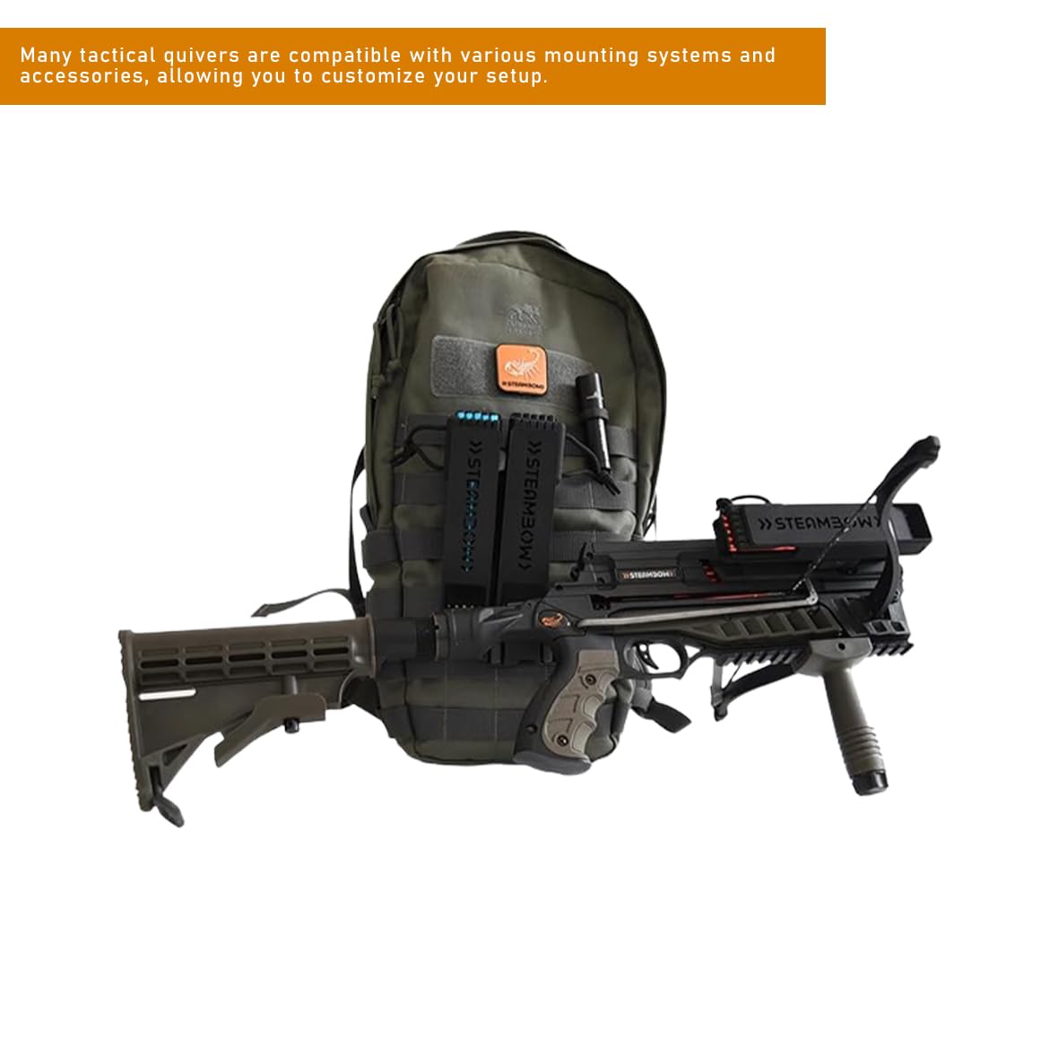 AR-Series Tactical Quiver for Compound & Recurve Bows - Lightweight Arrow Holder for Hunting, Target Practice & Outdoor Adventures