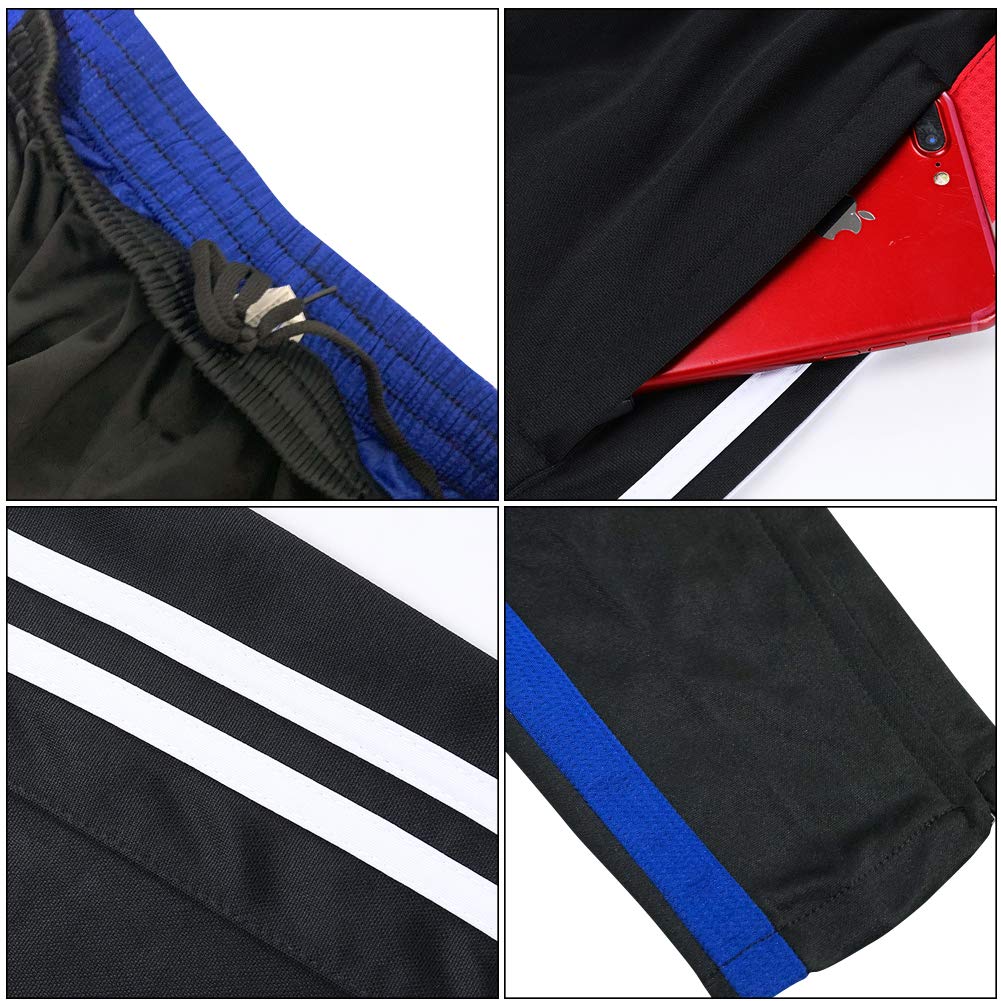 **Men's Shinestone Sport Pants - Athletic Jogger Training Track Pants with Zippered Pockets for Running, Gym & Casual Wear**