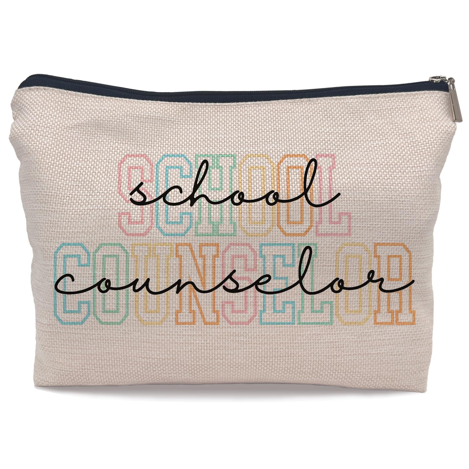Premium Counselor Gifts for Women - Stylish Makeup Bags & Cosmetic Pouches with Zipper - Perfect for Therapists, Guidance Counselors & Mental Health Professionals - Ideal for Travel, Work & Daily Essentials Organization
