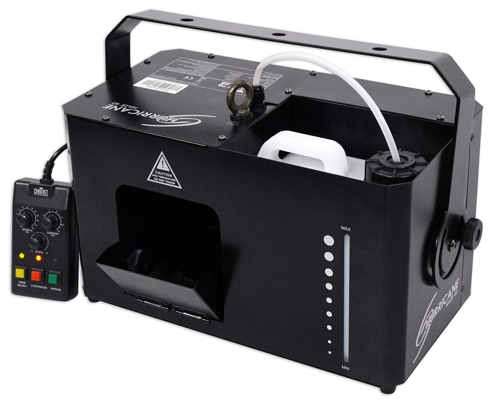 Chauvet Hurricane Haze 4D DMX Hazer Machine with Remote & Timer - 3 Gallons Fog Fluid Included - Professional Stage Lighting for Concerts, Theater, and DJ Events