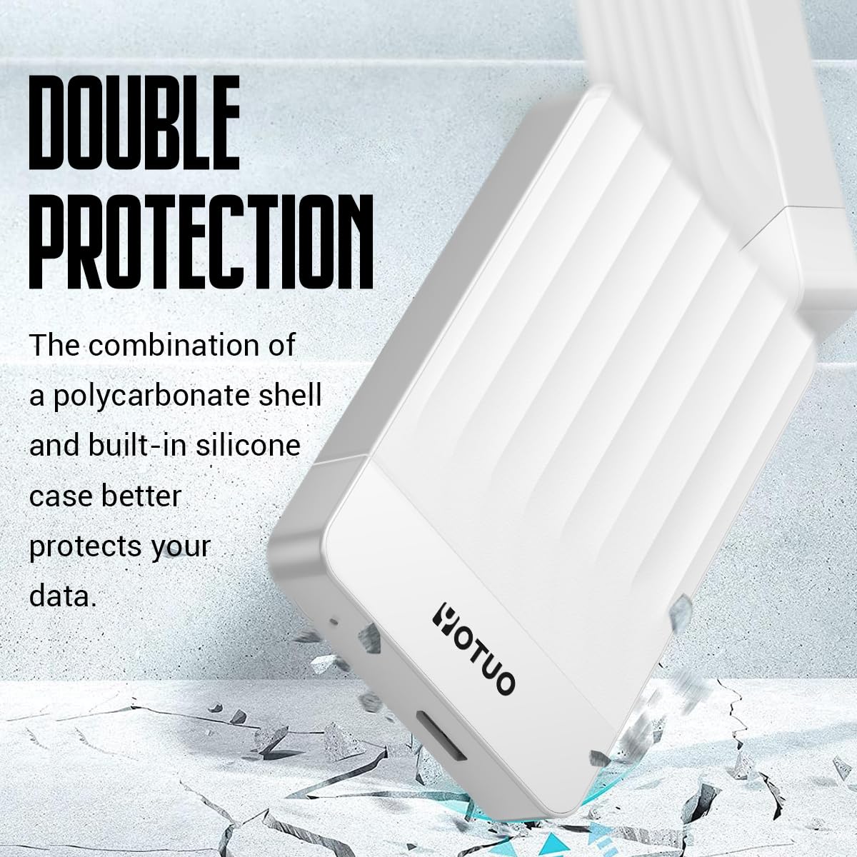 500GB Portable External Hard Drive USB 3.0 - High-Speed HDD Storage for PC, Mac, Laptop, PS4, PS5, Xbox One & Series X/S - Plug & Play Expansion for Gaming, Office & Backup (White)