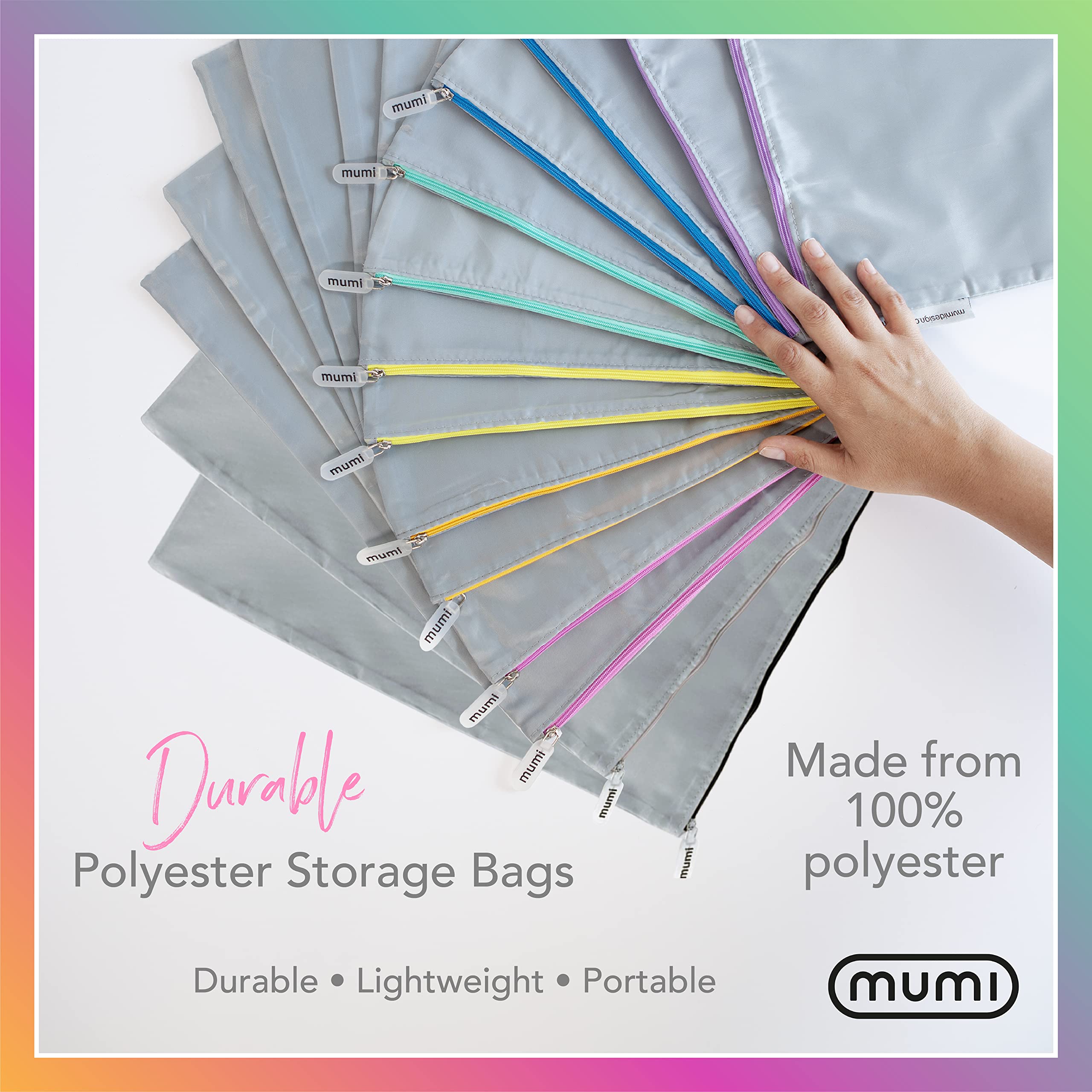 MUMI Waterproof Shoe Bags for Travel - Set of 2 Lightweight Shoe Organizers for Gym, Luggage & Closet Storage | Durable Shoe Packing Bags for Men & Women (Yellow) | Perfect for Air Travel, Sports Gear & Home Organization