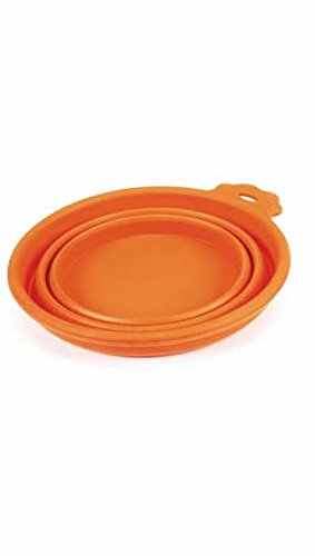 Orange Silicone Travel Bowl for Dogs, Cats & Humans - Collapsible 25 oz Pet & Camping Bowl - Perfect for Hiking, Travel & Outdoor Adventures