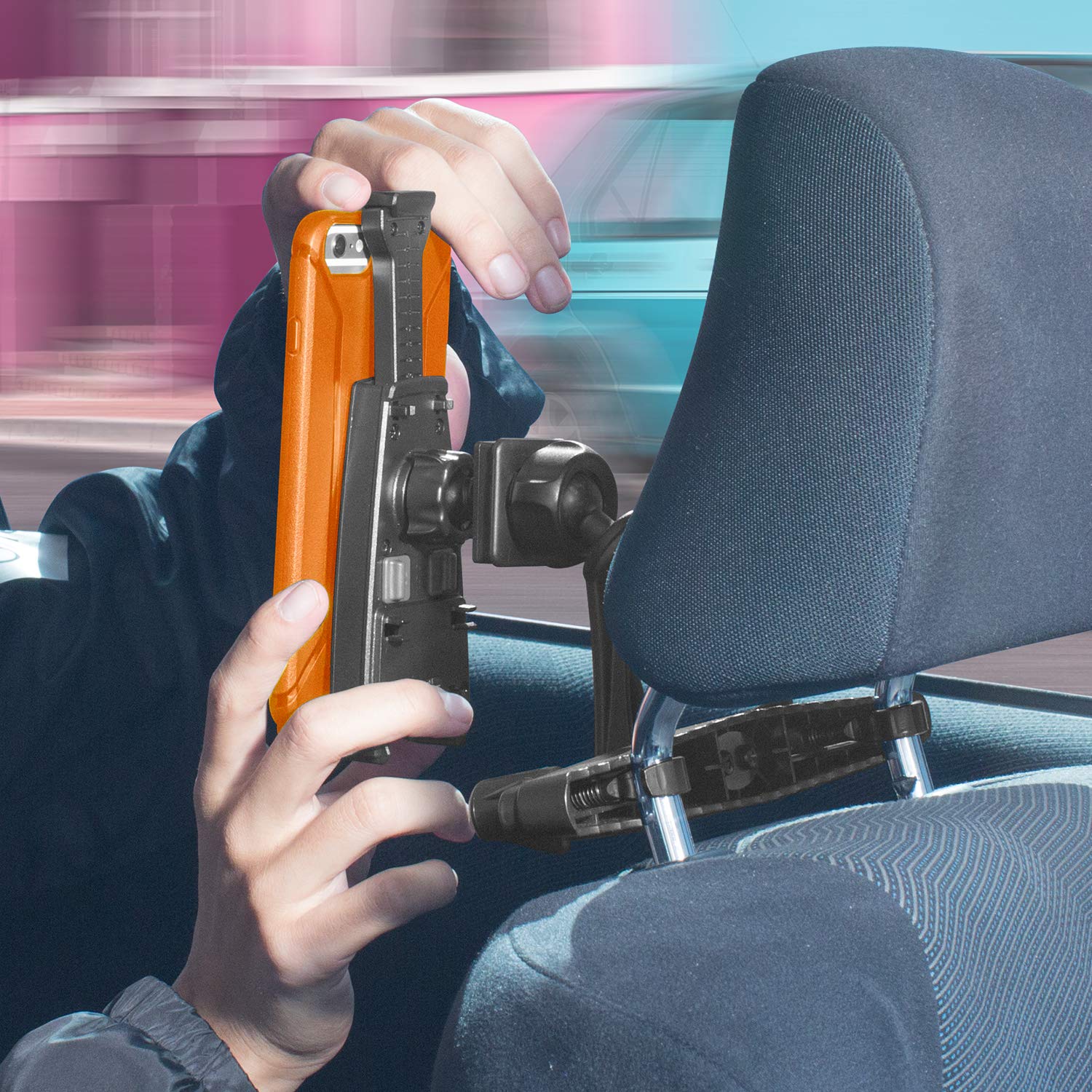 iBOLT sPro2 Headrest Mount for Nintendo Switch, Phones & Tablets up to 7