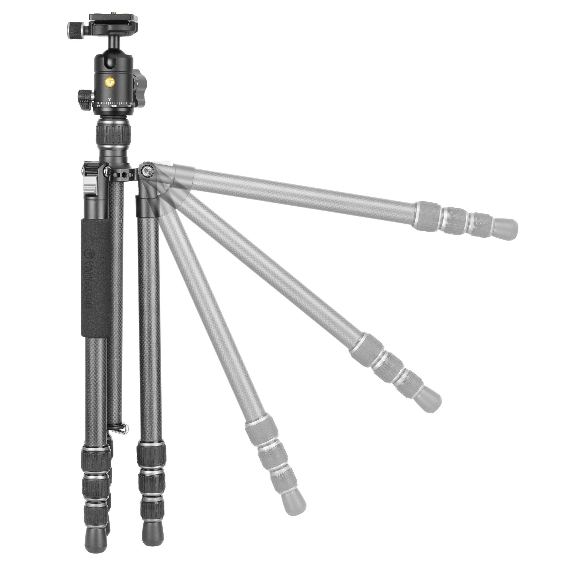Vesta GO 234CB Lightweight Carbon Fiber Travel Tripod with Ball Head - Compact & Stable for Photography, Hiking, and Outdoor Adventures