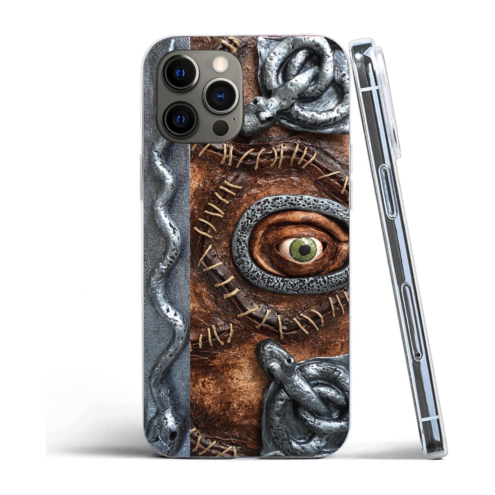 iPhone 13 Pro Max Case - Transparent Soft TPU Flexible Shockproof Cover with Hocus Horror Spell Book Halloween Design | Perfect for Halloween Parties, Cosplay & Witch-Themed Events