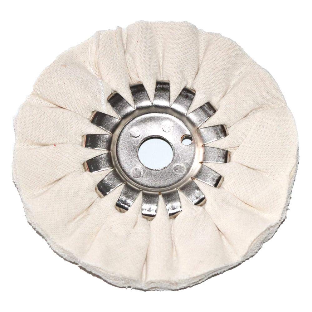 2 Pack 4 Inch White Cotton Polishing Buffing Wheels for Bench Grinder - 100mm Metal Polishing Disc Abrasive Tool for Grinding, Polishing Metal, Wood & Jewelry - Perfect for DIY, Automotive & Metalworking Projects