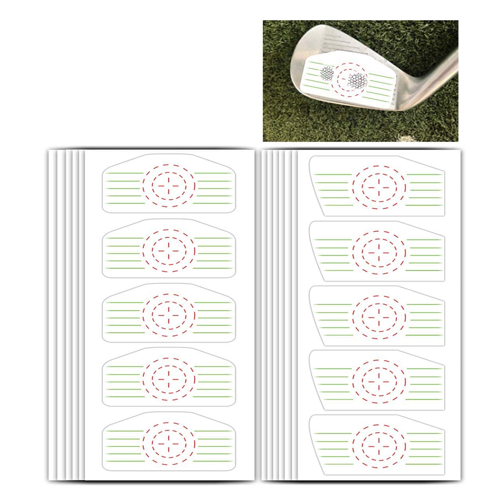 210 Pcs Golf Impact Tape Labels - Swing Training Stickers for Irons, Putters & Woods | Improve Golf Swing Accuracy | Perfect for Driving Range & Practice Sessions