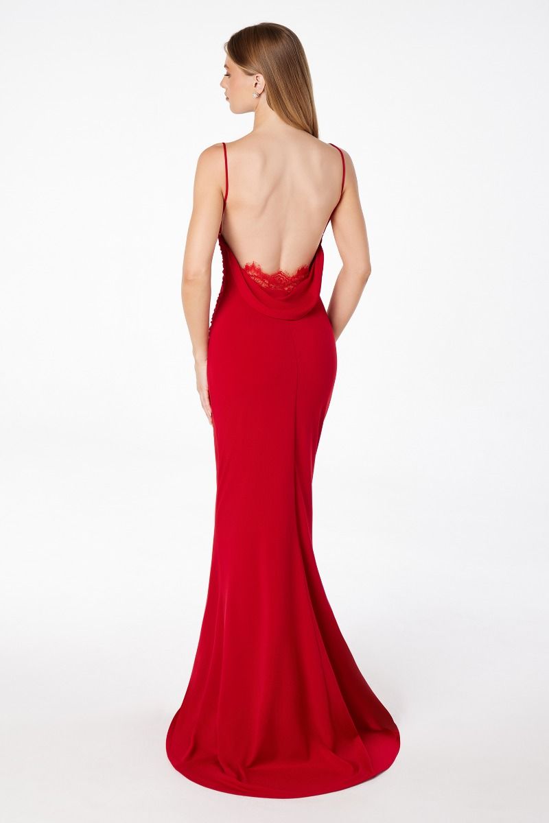 Bette Maxi Dress - Women's Fitted Long Dress with Elegant Lace Detailing for Summer, Beach, Party & Special Occasions