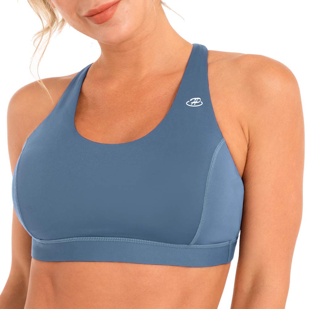 Women's Padded Sports Bras - Low Support Yoga Workout for Gym & Running