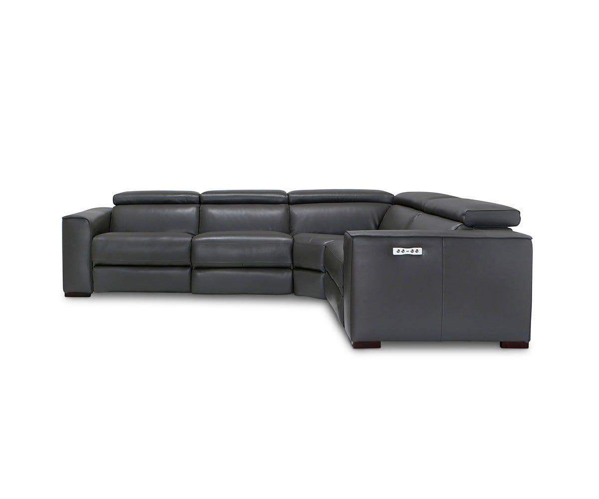 Lewen Power Motion Sectional Sofa - Modern Reclining Living Room Couch with USB Charging & Cup Holders - Perfect for Family Movie Nights & Relaxing in Your Home Theater