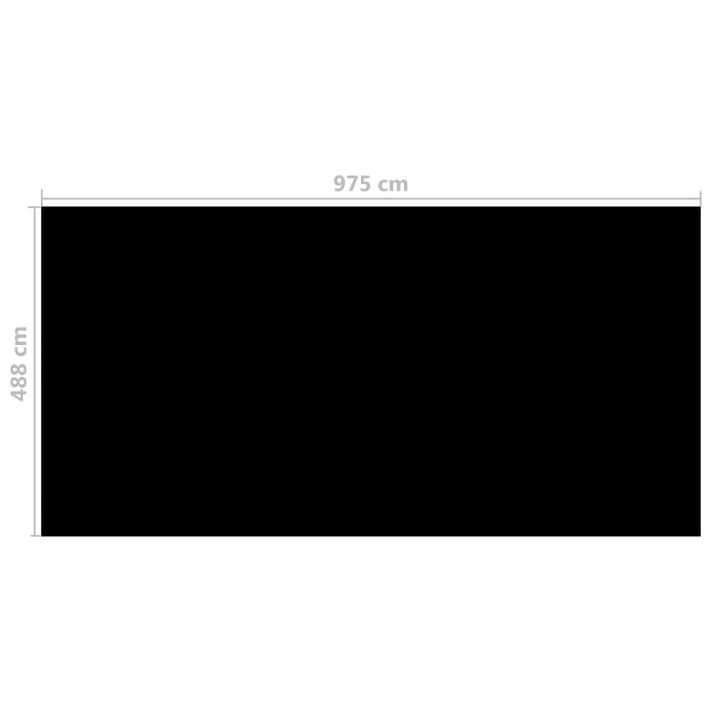 vidaXL Black PE Above Ground Pool Cover - Heat Insulation Film, Pool Protector for Outdoor Swimming Pools, Garden & Yard Accessories | Perfect for Summer Protection & Winter Storage