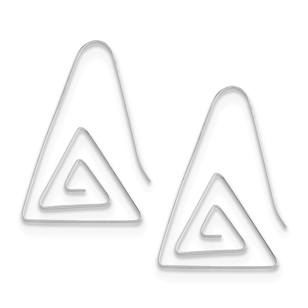Sterling Silver Triangle Hook Earrings for Women - Minimalist Geometric Dangle Earrings for Everyday Wear & Special Occasions
