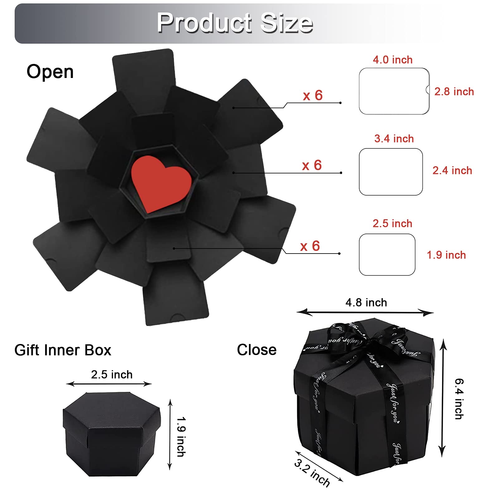 Wanateber DIY Explosion Gift Box - Creative Handmade Sticker Photo Box for Marriage Proposals, Birthday Surprises, Anniversary Gifts (Galaxy Theme) | Perfect for Romantic Gestures, Special Occasions and Memorable Moments