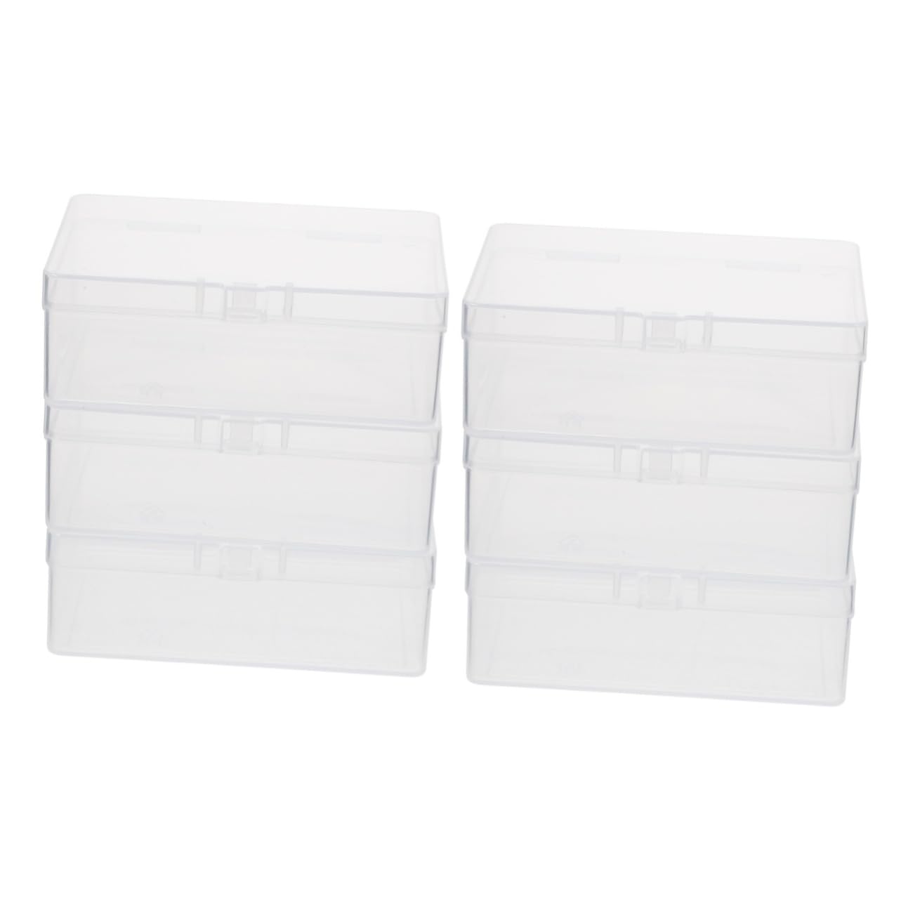 Hohopeti 6-Piece Clear Plastic Card Storage Box Set with Lids - PP Transparent Playing Card Organizer for Collectible Cards, Board Games & Home Organization