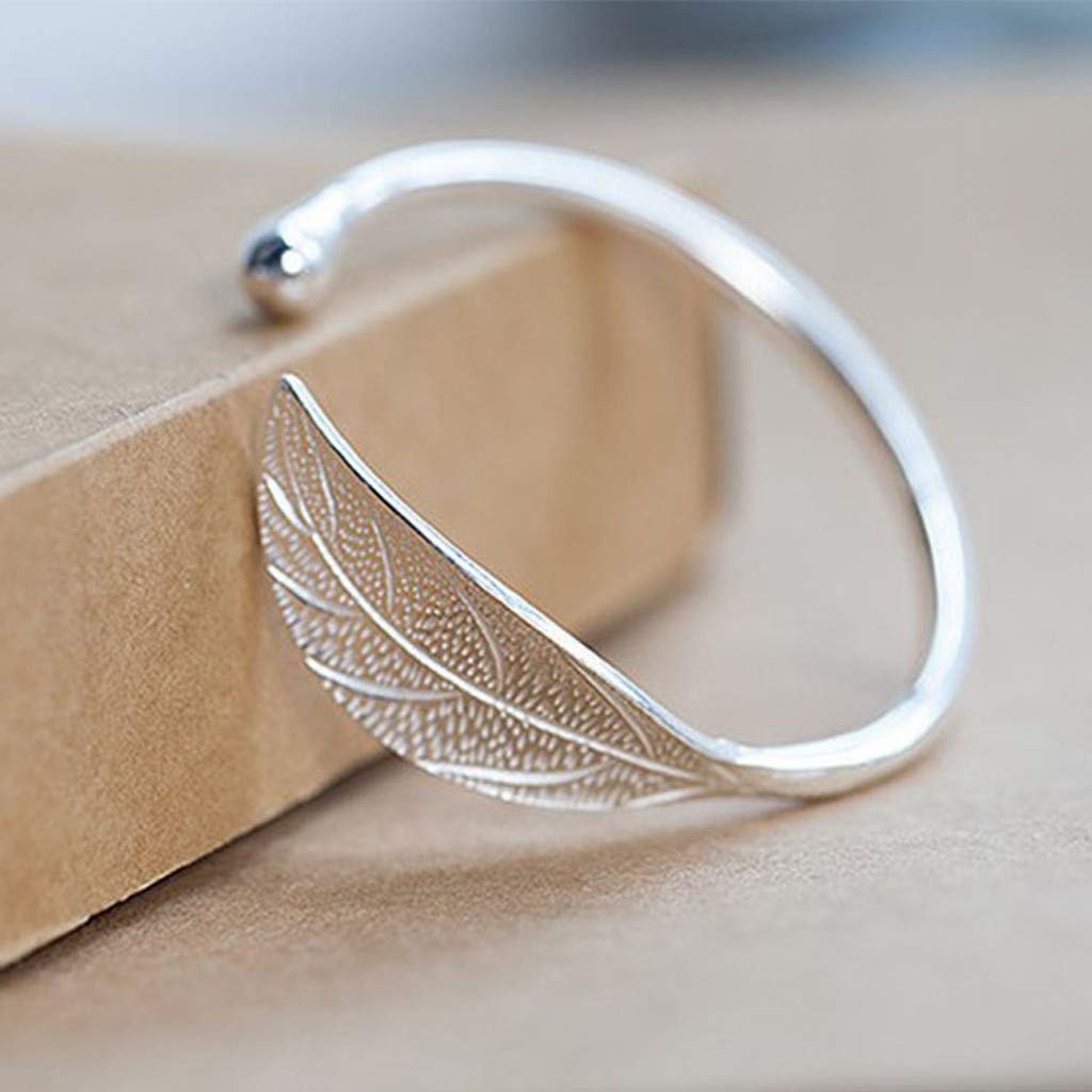 Trendy Sterling Silver Bracelet for Women - Elegant Open Design, Perfect for Anniversary & Valentine's Day Gifts
