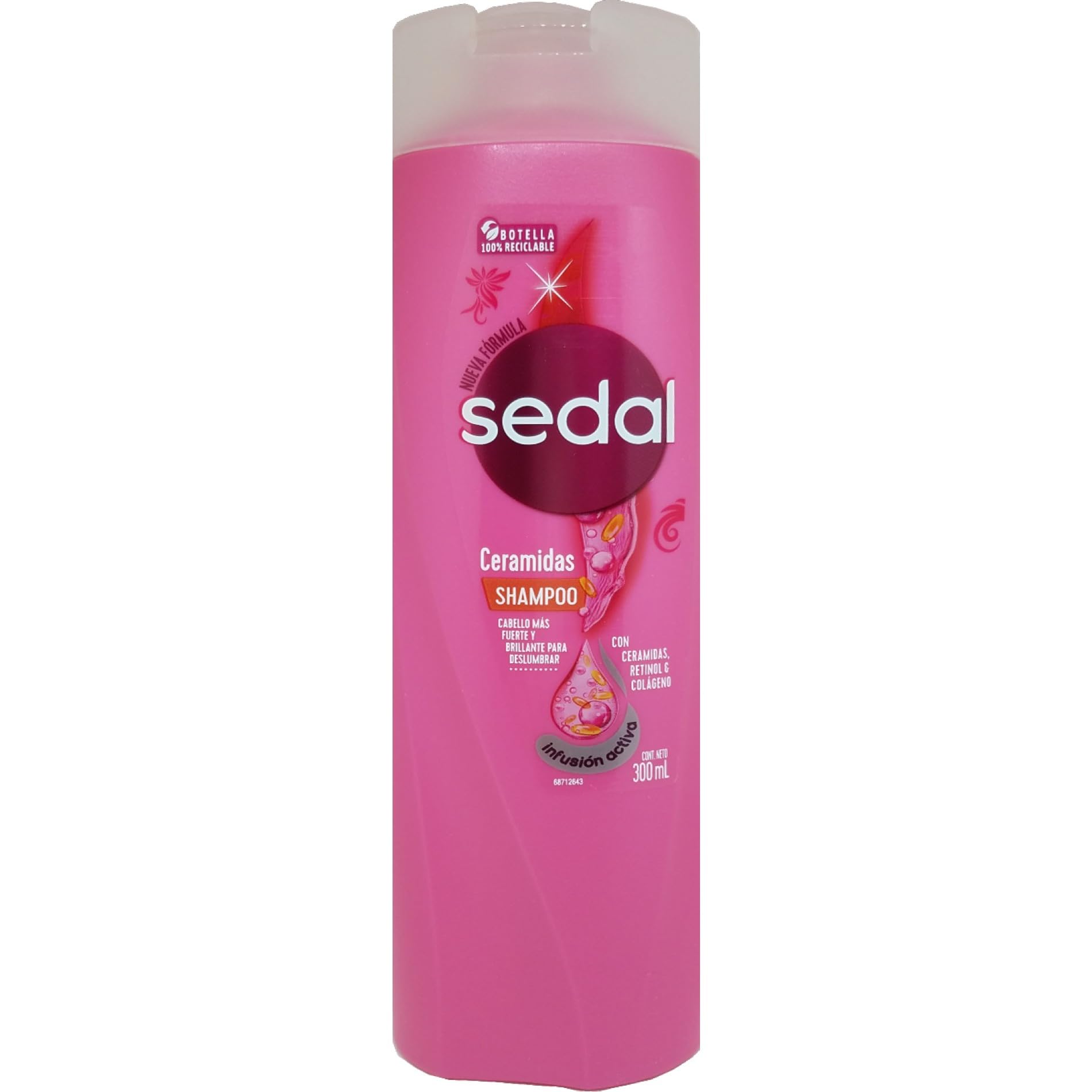 Sedal Ceramidas Shampoo for Damaged Hair - Repairing & Hydrating Hair Care with Keratin & Ceramides - Perfect for Dry, Frizzy & Color-Treated Hair at Home or Salon Use