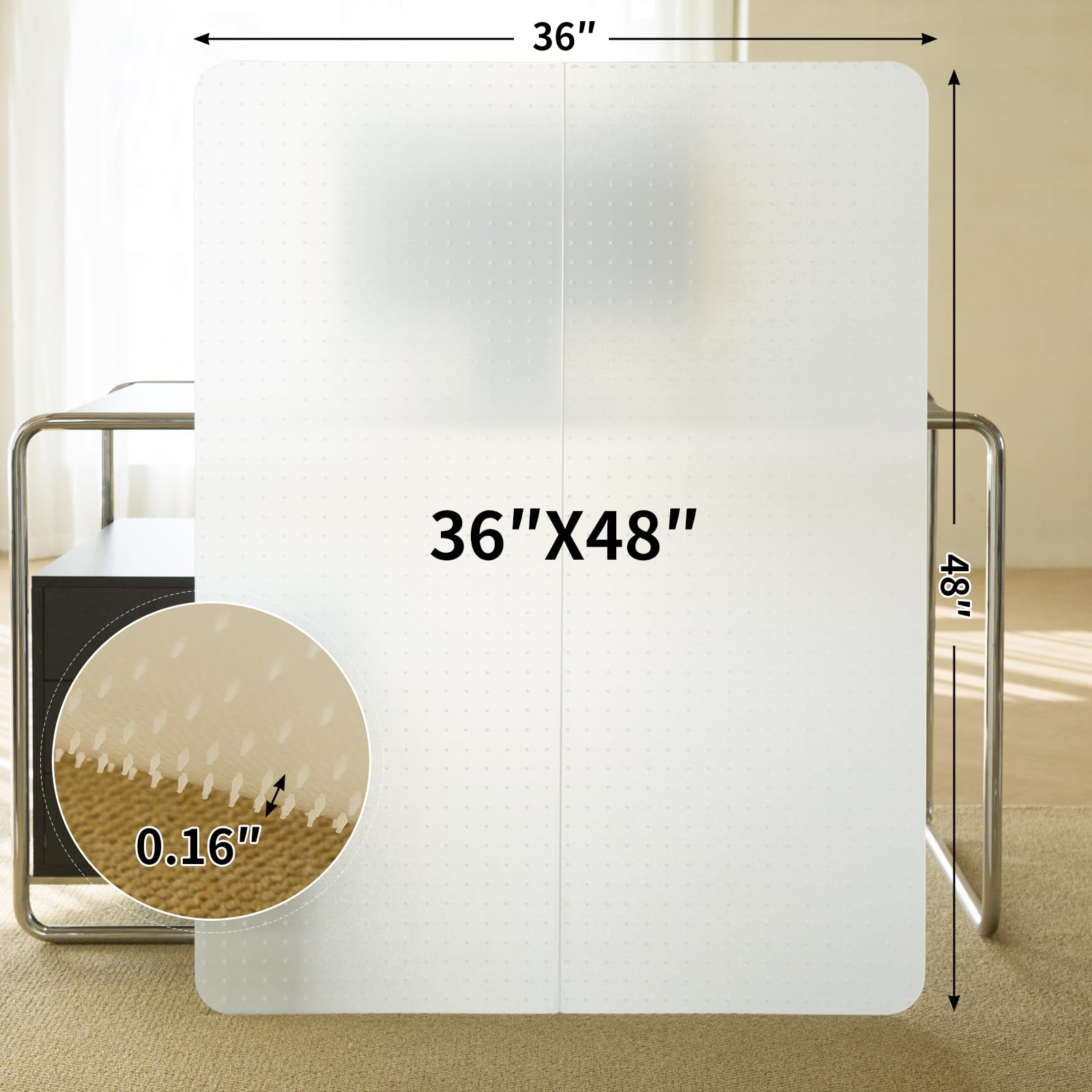 Heavy Duty Chair Mat for Carpet Floor - 36