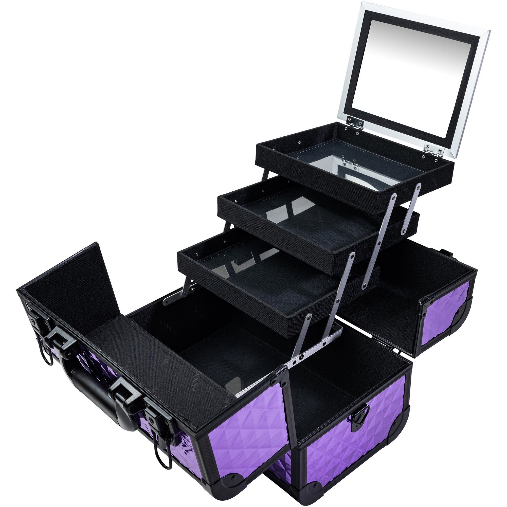Professional Fantasy Collection Makeup Train Case - Large Capacity Cosmetic Organizer for Makeup Artists & Beauty Enthusiasts | Perfect for Salon, Travel & Home Storage