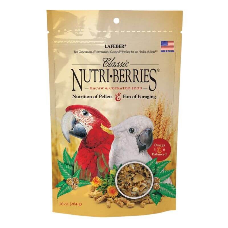 Lafeber Classic Nutri Berries for Macaw & Cockatoo - Premium Bird Food for Large Parrots - Perfect for Daily Feeding & Training Treats