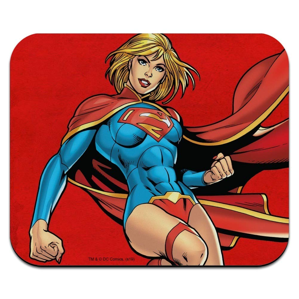 Superman & Supergirl Character Low Profile Thin Gaming Mouse Pad - Non-Slip Rubber Base for PC, Laptop, Office & Home Use - Perfect for Gamers, Graphic Designers & Daily Computer Work