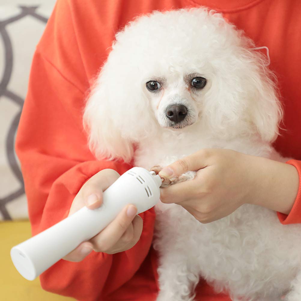 Professional Dog Nail Clippers & Trimmers with Electric Grinder - Safe Pet Nail Cutter for Puppy & Adult Dogs - Includes Nail Polisher for Smooth Finish - Perfect for Home Grooming & Paw Care