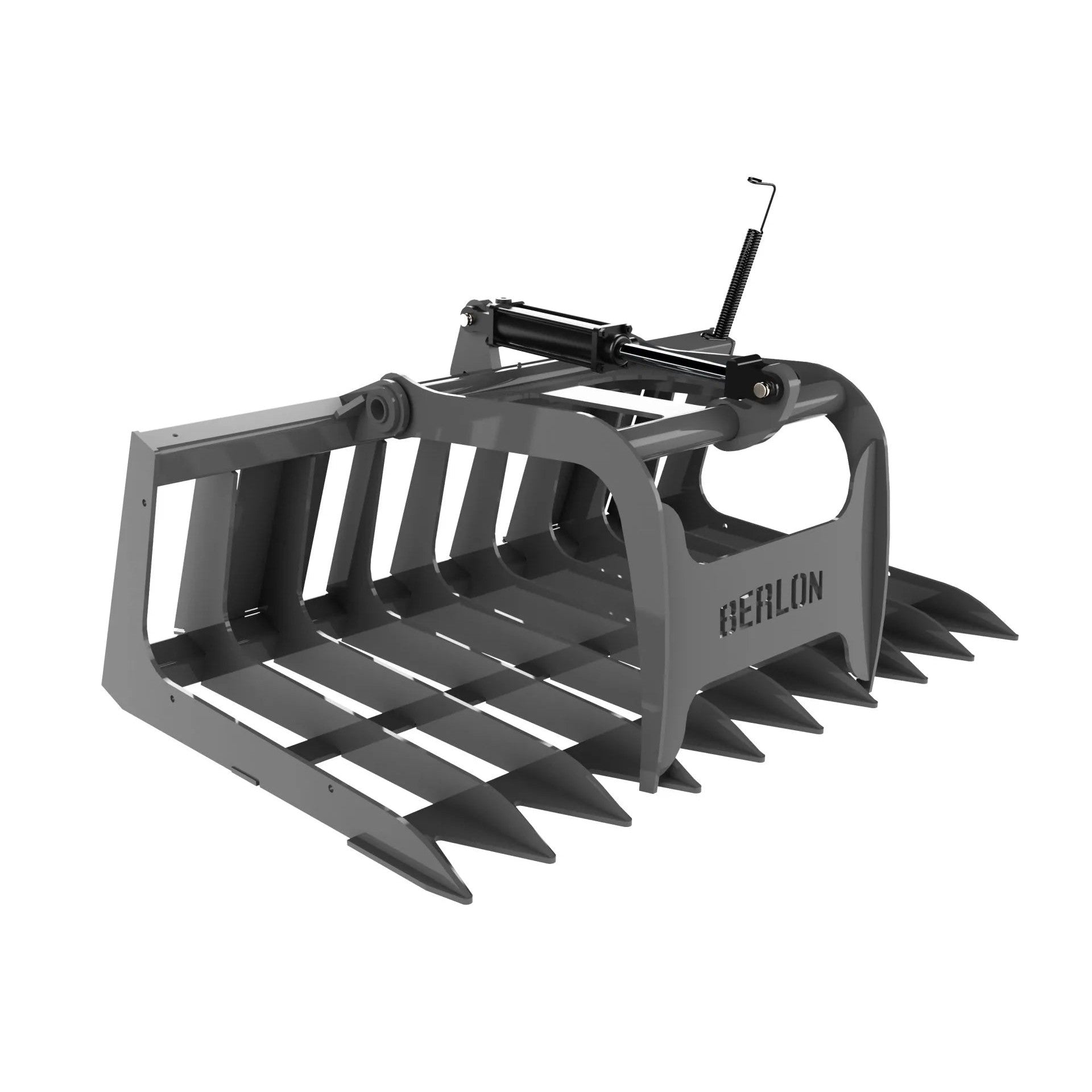 Berlon Light Duty Grapple Bucket for Tractors - Heavy Duty Claw Attachment for Landscaping, Logging & Farm Use