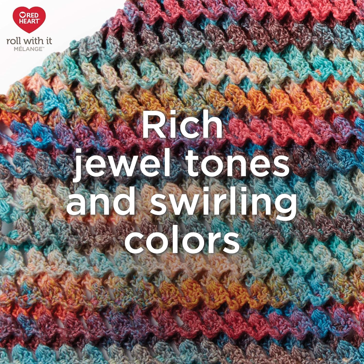 Red Heart Roll with It Melange Autograph Yarn - Soft & Durable Knitting & Crochet Yarn for Sweaters, Scarves & Blankets - Perfect for DIY Crafts & Home Decor Projects