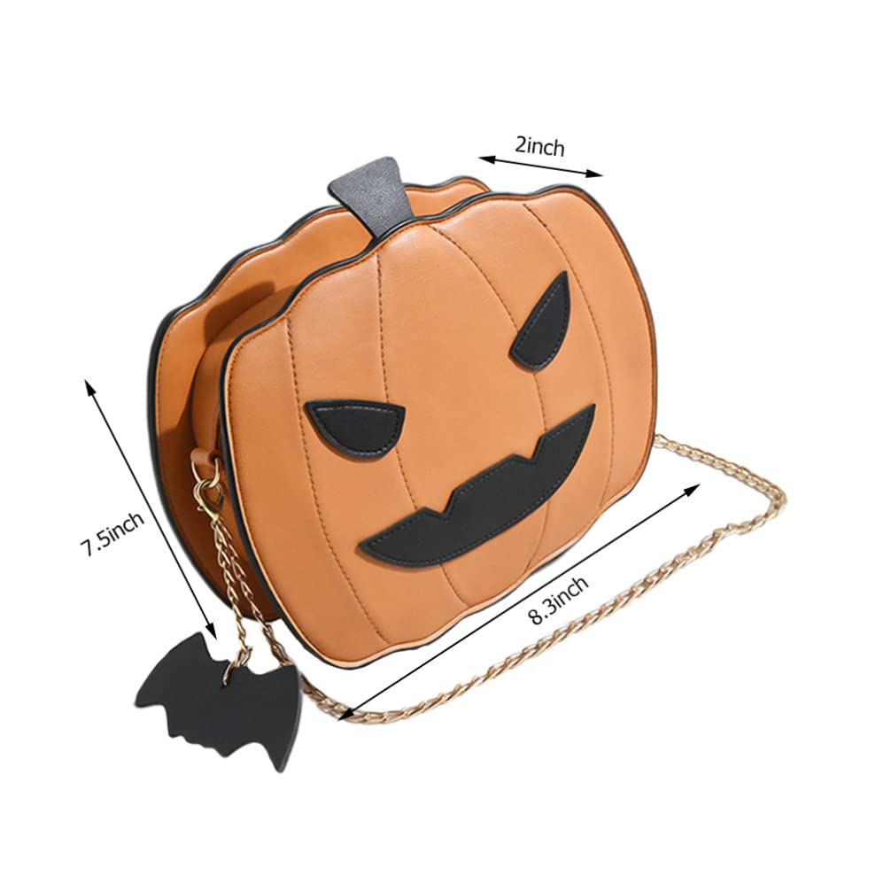 Halloween Pumpkin Crossbody Bag - Gothic Devil Shoulder Purse for Women, Cute Novelty Handbag for Halloween Parties, Cosplay & Goth Fashion Accessories