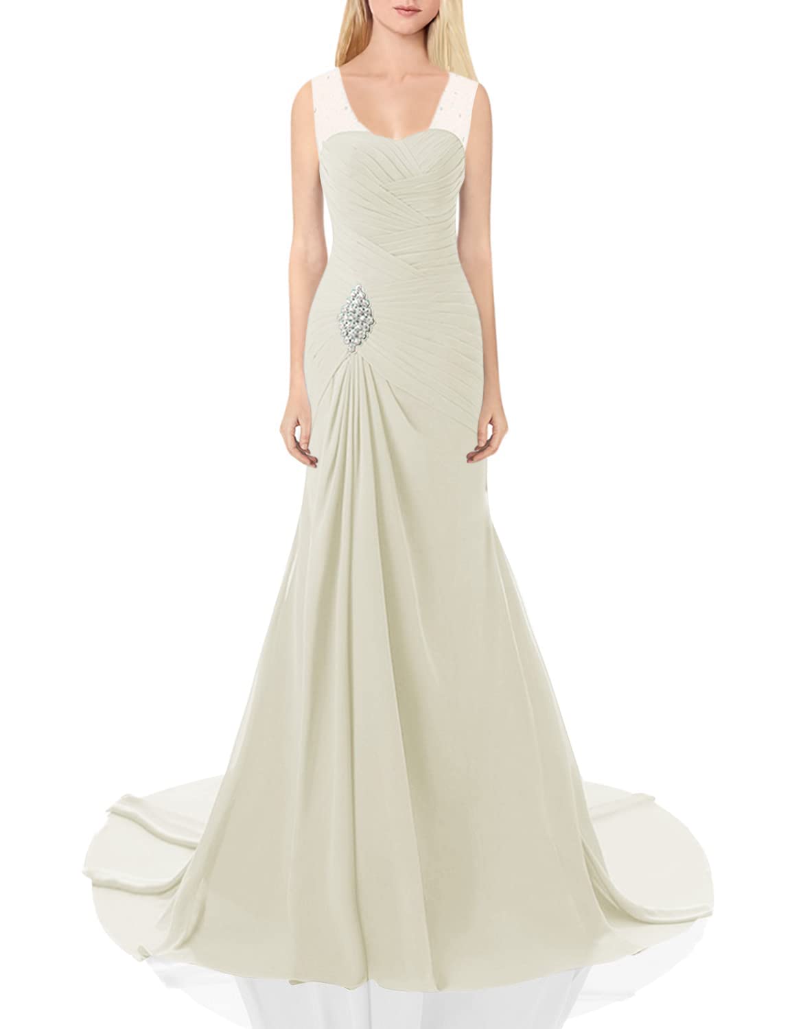 Elegant Lily Wedding Mermaid Ball Gown for Women - Long Formal Prom Dress for Evening Parties, Galas & Special Occasions