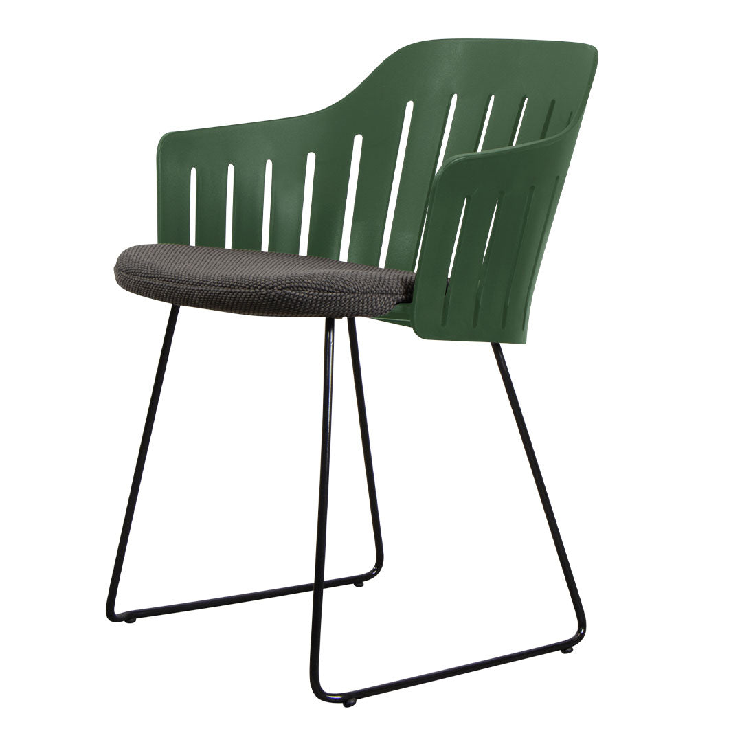 Premium Outdoor Chair with Sled Base & Comfortable Seat Cushion - Patio, Garden, Camping, and Backyard Relaxation Furniture