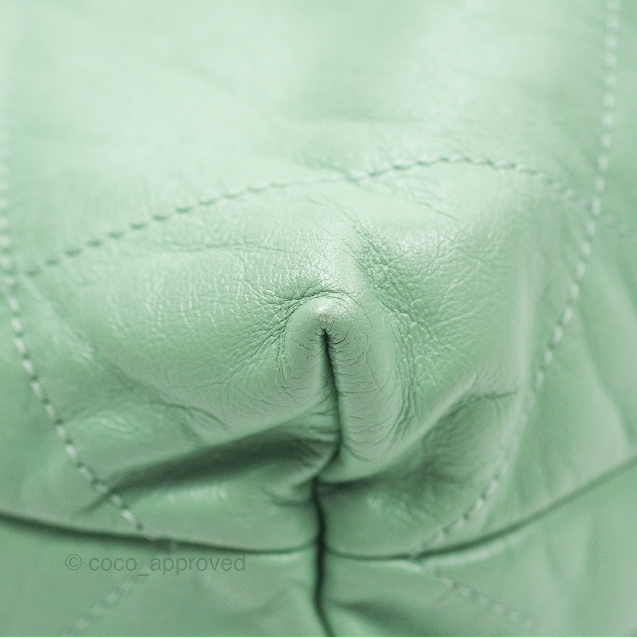 Chanel 22 Small Handbag Mint Green Shiny Calfskin Leather with Aged Gold Hardware - Luxury Crossbody Bag for Women, Perfect for Date Night & Special Occasions